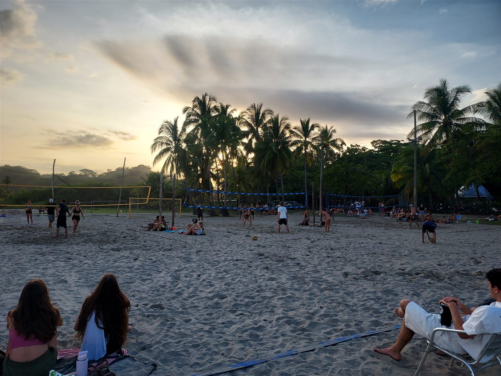 Golden hour over the courts